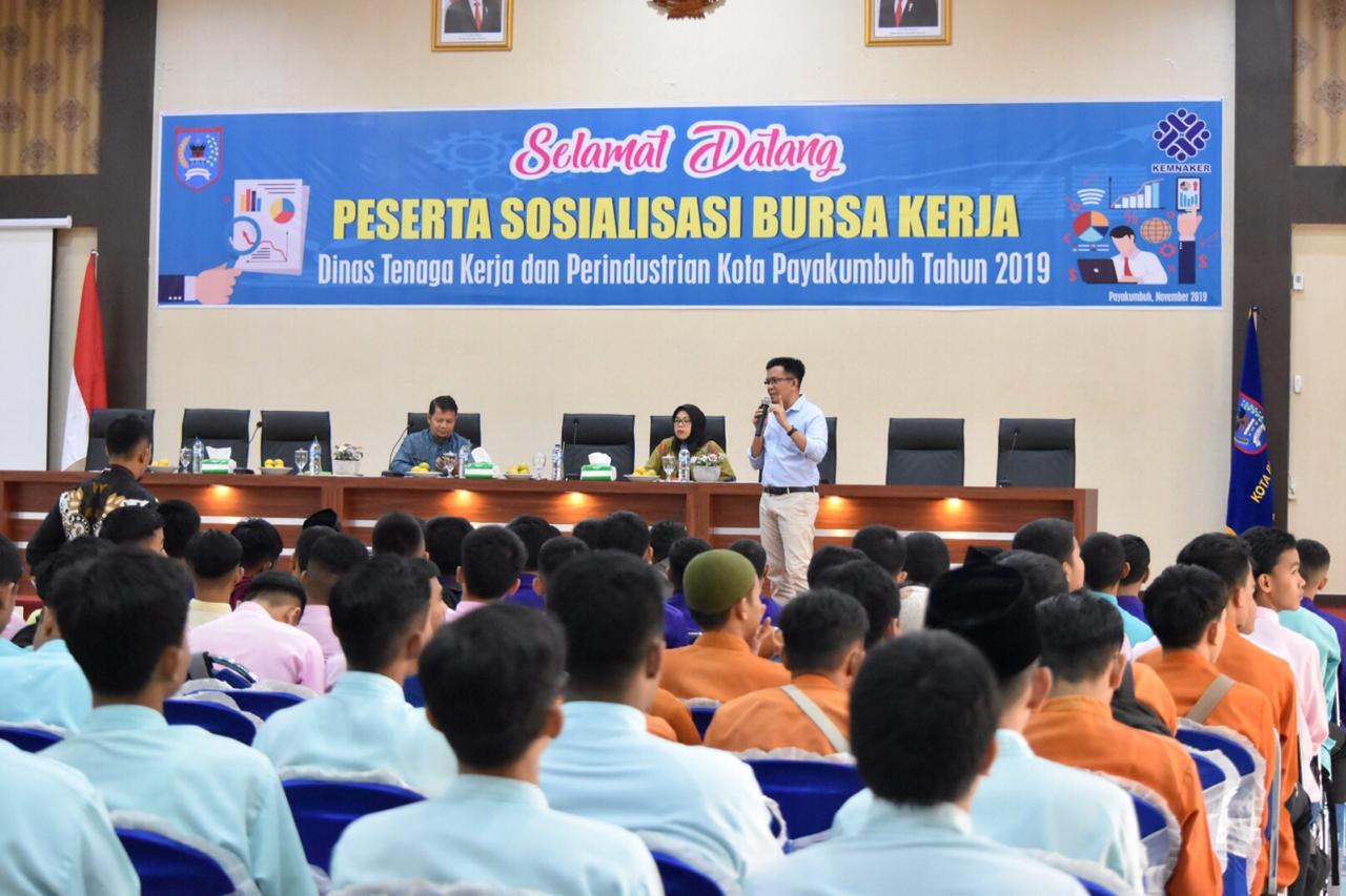 Disnakerperin Payakumbuh Sosialisasikan Bursa Kerja
