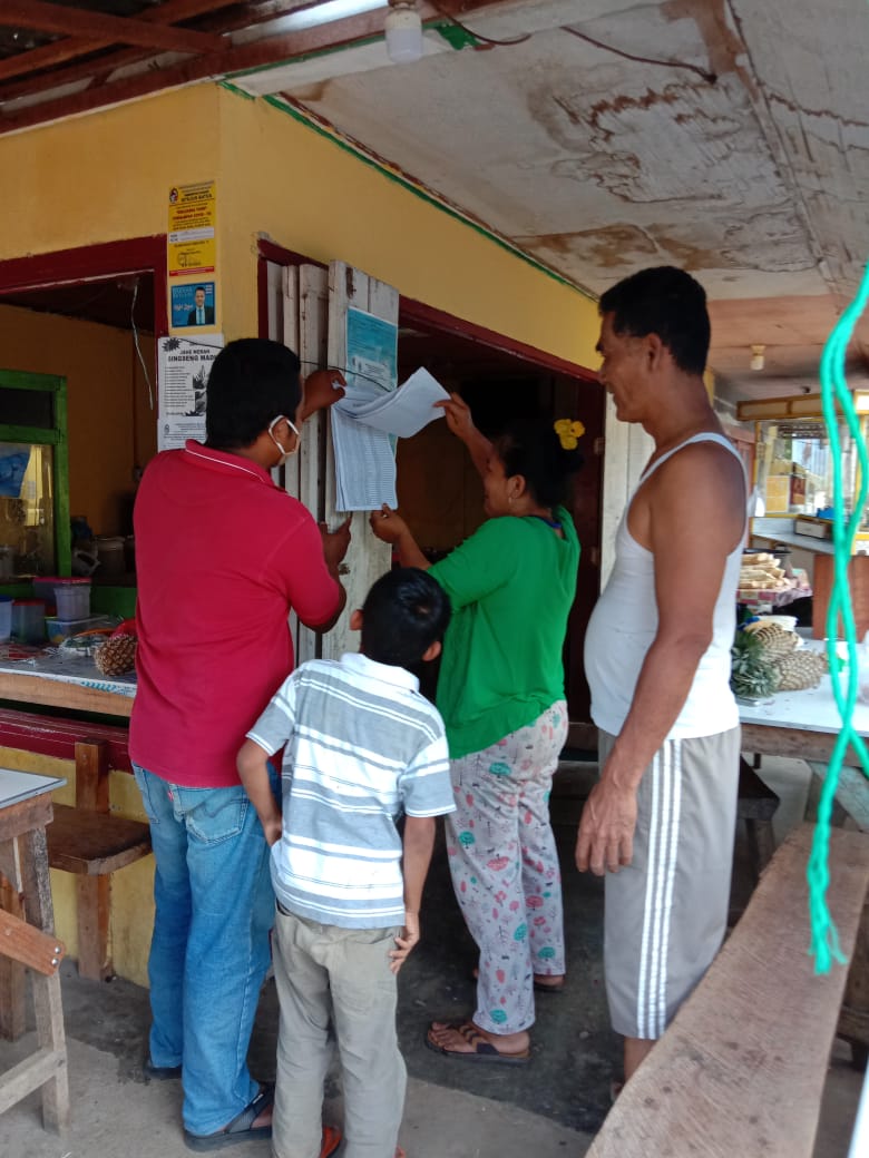 Situjuah Batua Tempelkan Penerima BLT di Warung Kopi