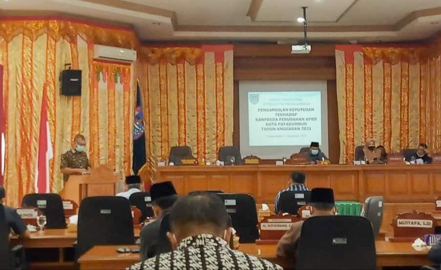 Perda APBD Perubahan Kota Payakumbuh TA 2021 Disahkan
