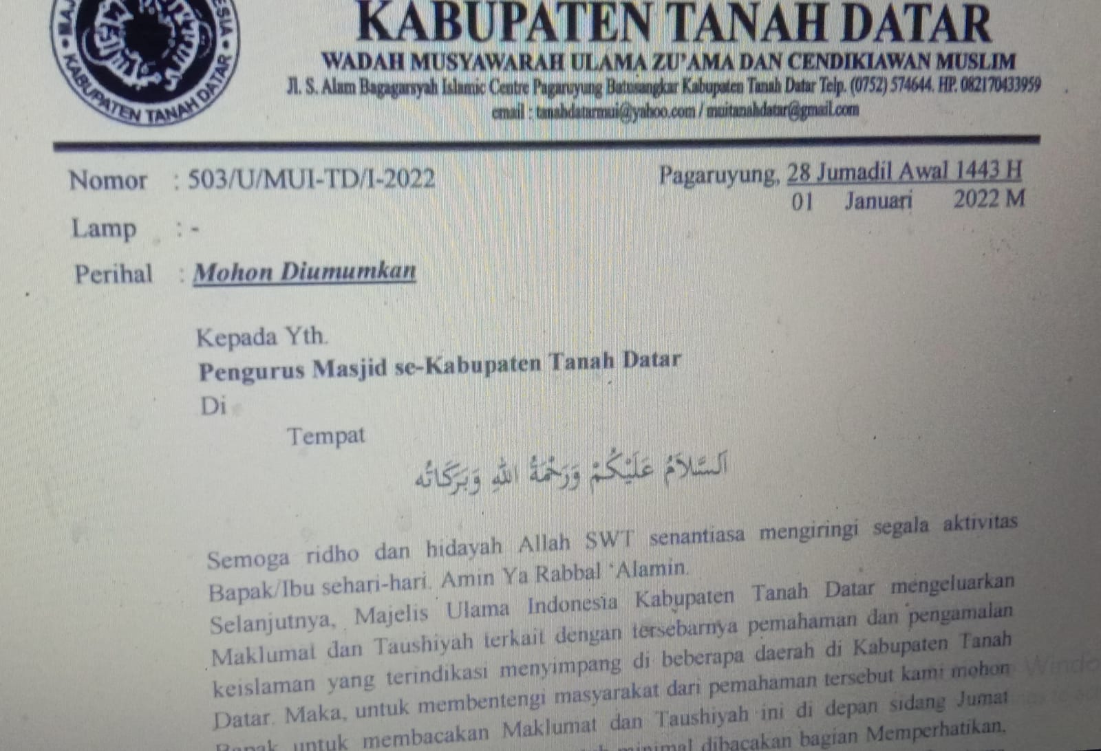 Inilah Pengakuan Korban dari Aliran Sesat JBK, Sempat Sebut Daerah Buluh Kasok Kabupaten Limapuluh Kota