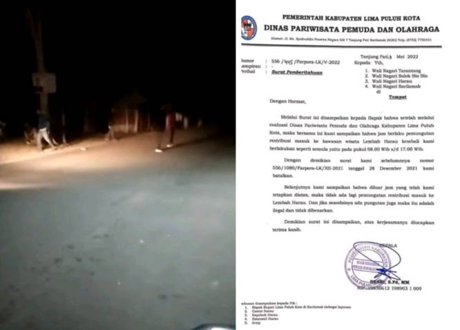 Kadis Parpora Limapuluh Kota Meradang! Ada Pungli di Gerbang Lembah Harau, Warganet : “Itu Bukan Hal Baru”