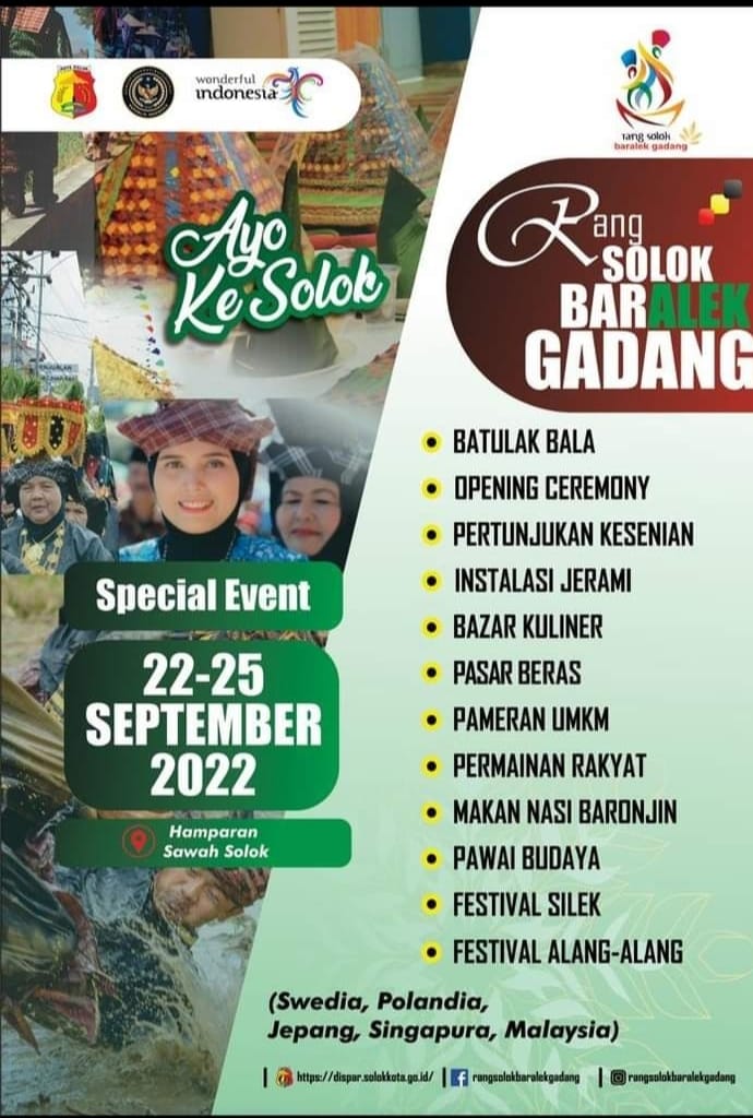Event Rang Solok Baralek Gadang Sajikan 7 Kegiatan Tradisional