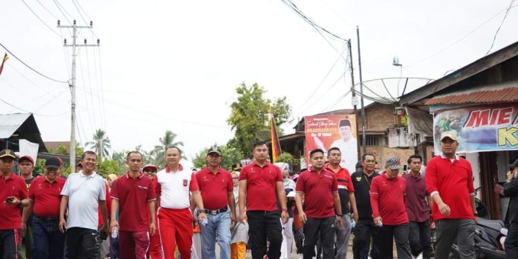 Jalan Santai Dalam Rangka HUT Dharmasraya Ke-19 Berlangsung Meriah