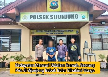 Maling di Sijunjung Babak – Belur Dihakimi Warga Saat Ketahuan Mencuri.