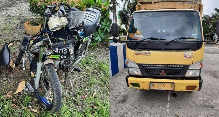 Tabrakan RX King vs Truk Colt Diesel di Tiku Agam, Pengendara RX King Meninggal Dunia.