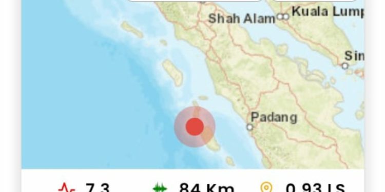 Gempa Berkekuatan 7,3 SR Guncang Kepulauan Mentawai, BMKG Keluarkan Peringatan Tsunami
