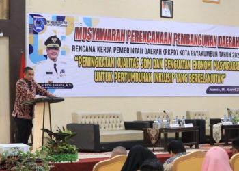 Penjabat Wali Kota Payakumbuh Rida Ananda Buka Musrenbang RKPD 2024