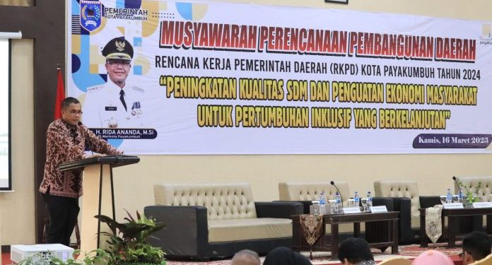 Penjabat Wali Kota Payakumbuh Rida Ananda Buka Musrenbang RKPD 2024