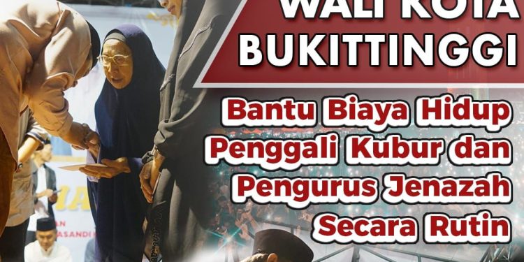 Pemko Dan Baznas Bukittinggi Bantu Biaya Hidup Penyelenggara Jenazah Secara Rutin