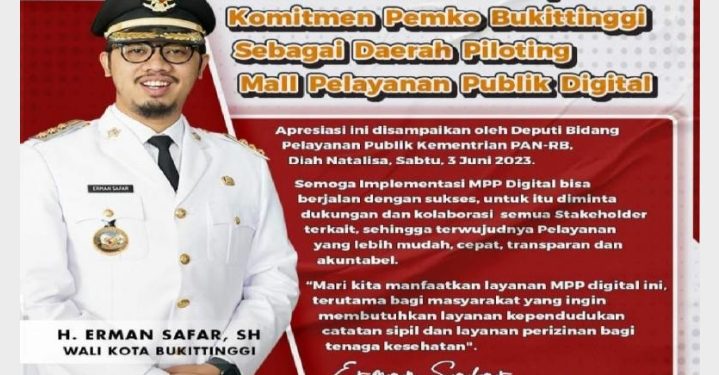Bukittinggi Komitmen Sebagai Daerah Piloting MPP Digital