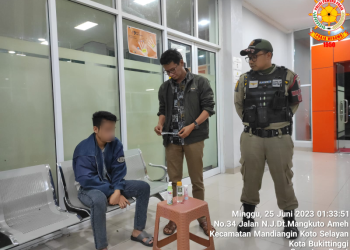 Pol PP Kota Bukittinggi Amankan Pria Diduga Gay yang Mencari Pelanggan Secara Online