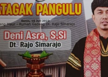 Ketua DPRD Kabupaten Limapuluh Kota, Deni Asra, Dikukuhkan sebagai Niniak Mamak