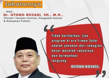 Pendapat Dr. Otong Rosadi Terhadap Erman: Selaku Walikota Ia Tahu Cara Manfaatkan Jabatannya