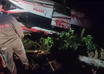 Bus Terperosok ke Jurang di Sitinjau lauik puluhan korban terluka, Tidak Ada Korban Jiwa