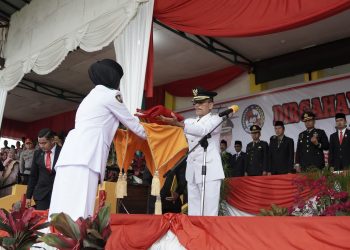 Bendera Merah Putih Berhasil Berkibar dalam Upacara HUT ke-78 Kemerdekaan Republik Indonesia di Singa Harau