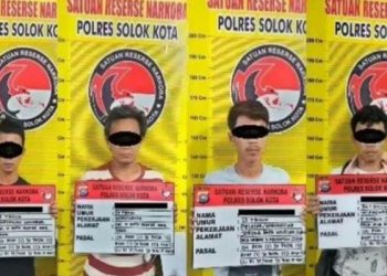 Diduga Transaksi Narkoba, 4 Warga Solok Dibekuk Polisi