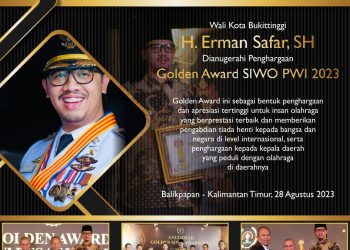 Peduli Olahraga, Erman Safar Satu-satunya Walikota di Sumbar Peraih Golden Award SiWO