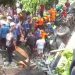 Mobil Truk Terbalik Hantam Rumah Warga Jln Raya Indarung, Padang
