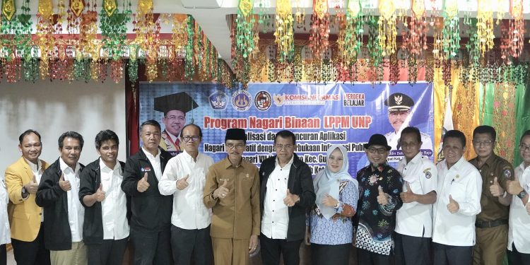 Laksanakan Pengabdian, UNP Sosialisasikan dan Luncurkan Aplikasi Nagari Informatif di Tujuah Koto Talago