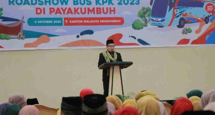Pj Wako Jasman Sambut Sosialisasi Anti Korupsi Roadshow KPK 2023