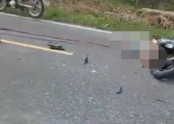 Kecelakaan Sepeda Motor di Dekat SMK N 1 Batipuh, Kabupaten Tanah Datar