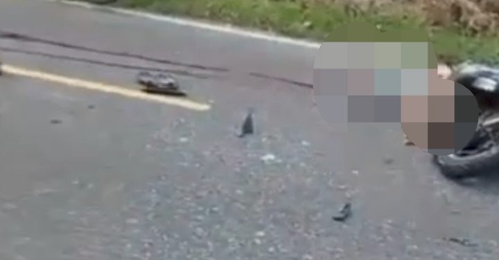 Kecelakaan Sepeda Motor di Dekat SMK N 1 Batipuh, Kabupaten Tanah Datar