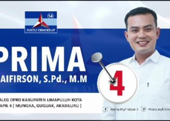 Prima Maifirson, S.Pd., M.M, Duta Pemuda Indonesia asal Limapuluh kota yang Memilih ‘Bertarung’ di Jalur Legislatif