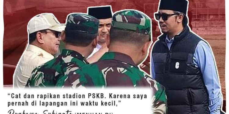 Bantu Rapikan Stadion Ateh Ngarai, Prabowo: Saya Kecil di Lapangan Ini