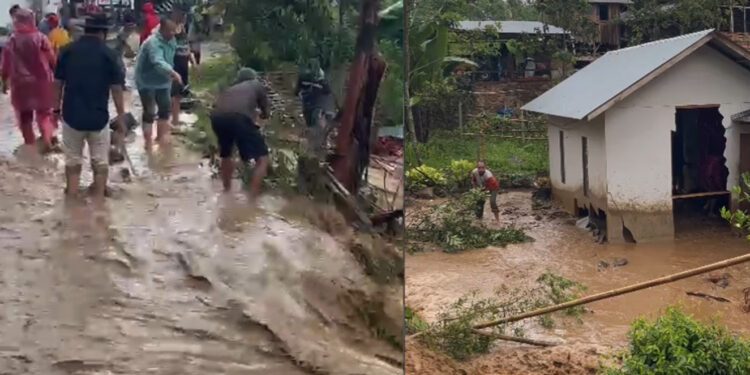 Hujan Lebat Mengakibatkan Banjir di Pesisir Selatan, Ratusan Rumah Terendam