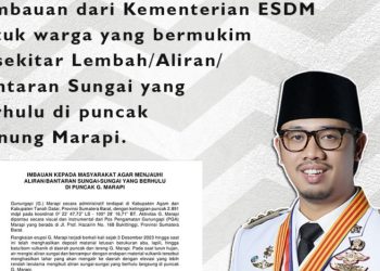 Walikota Bukittinggi Erman Safar Himbau Warga Waspada Aktivitas Gunung Marapi