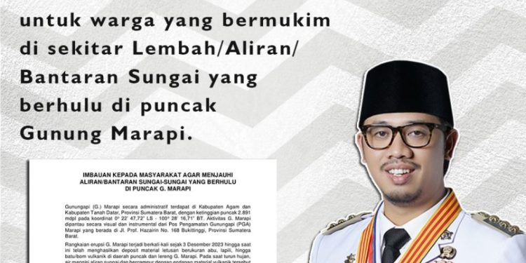 Walikota Bukittinggi Erman Safar Himbau Warga Waspada Aktivitas Gunung Marapi