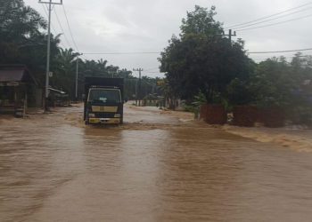 Hujan Deras Memicu Banjir di Pesisir Selatan, Puluhan Rumah Terendam