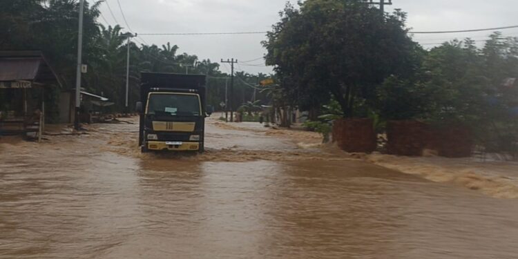 Hujan Deras Memicu Banjir di Pesisir Selatan, Puluhan Rumah Terendam