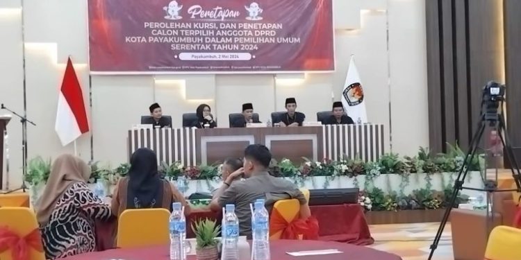 KPU Kota Payakumbuh Resmi Menetapkan Perolehan Kursi dan Calon Terpilih Anggota DPRD dari Pemilu 2024
