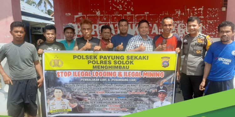 Polisi di Solok Umumkan Larangan Praktek Ilegal Logging dan Ilegal Mining