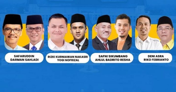 Beredar Foto Empat Pasangan Calon Bupati Kabupaten Lima Puluh Kota Mulai Muncul, Spekulasi Politik Memanas