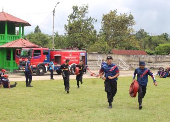 Dinas Pemadam Kebakaran dan Penyelamatan Gelar Latihan Rutin