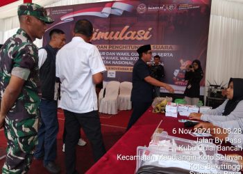 Simulasi Pemungutan dan Penghitungan Suara di Bukittinggi, DPT Gulai Bancah Dilibatkan