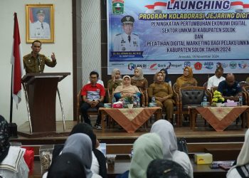Tingkatkan Pertumbuhan Ekonomi Sektor UMKM, Pemkab Solok Launching Program Kolabosari Jejaring Digital