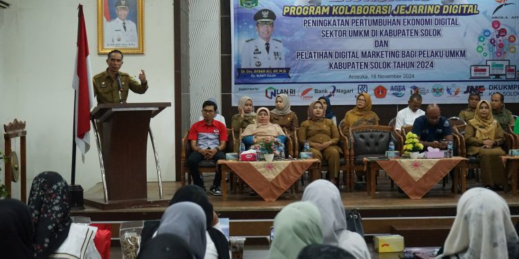 Tingkatkan Pertumbuhan Ekonomi Sektor UMKM, Pemkab Solok Launching Program Kolabosari Jejaring Digital