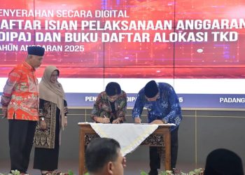 Bupati Agam Terima DIPA dan TKD Tahun 2025 dari Gubernur Sumbar