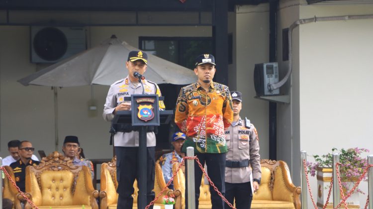 Apel Gelar Pasukan Operasi Ketupat 2025 yang dipimpin oleh Kapolres 50 Kota