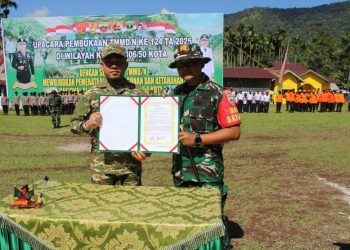 Wakil Bupati 50 Kota Ahlul Badrito Resha Buka TMMD ke-124 Wilayah Kodim 0306/50 Kota