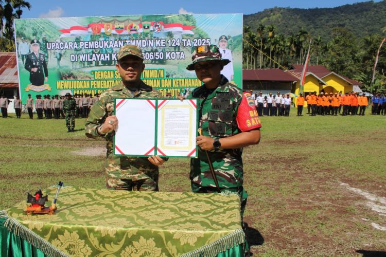 Wakil Bupati 50 Kota Ahlul Badrito Resha Buka TMMD ke-124 Wilayah Kodim 0306/50 Kota