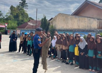 DPKP Gelar Sosialisasi dan Simulasi Pencegahan Kebakaran di SLB Negeri 1 Manggis Ganting