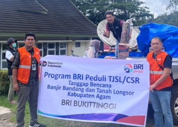 BRI Cabang Bukittinggi Bergerak Cepat Bantu Korban Bencana di Agam