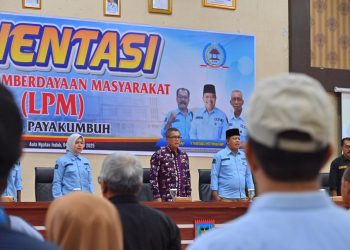 Sekretaris Daerah Kota Payakumbuh,Membuka Secara Resmi Orientasi LPM Di Aula Ngalau Balaikota Payakumbuh