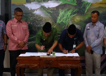Pemko Payakumbuh Tandatangani MoU Dengan BPJS Ketenaga Kerjaan Bukittinggi