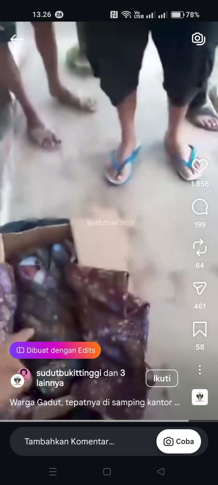 Bayi Perempuan Ditemukan Dalam Kardus di Gadut Bukittinggi