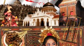Musisi Jalanan Payakumbuh Raih Juara Terbuka di TikTok. (Foto: Ilustrasi. (Foto: Tari_Pendet.jpg: Christopher Michel from San Francisco, USA
Garuda Pancasila.jpg : Gunkarta
Borobudur-Nothwest-view.jpg: Gunkarta
TMII Rumah Gadang West Sumatra.JPG : Gunkarta
Sate Hati Kambing.JPG: Gunkarta
Papuan Dance from Yapen.jpg: Gunkarta
COLLECTIE TROPENMUSEUM Papieren wajangpop voorstellende Arjuna (kinderspeelgoed) TMnr 809-46c.jpg :Tropenmuseum
COLLECTIE TROPENMUSEUM Metallofoon met zes toetsen onderdeel van gamelan Semar Pagulingan TMnr 1340-34.jpg :Tropenmuseum
COLLECTIE TROPENMUSEUM Kris zonder schede TMnr A-3443.jpg:Tropenmuseum
COLLECTIE TROPENMUSEUM Langwerpige houten plank versierd met uitgesneden en beschilderde motieven TMnr 4117-38.jpg:Tropenmuseum
COLLECTIE TROPENMUSEUM Katoenen wikkelrok met geometrisch patroon TMnr 5713-2.jpg:Tropenmuseum
Meuseujid Raya Bayturrahman.JPG:Si Gam Acèh
Angklung.jpg:Original uploader was M0ffia at nl.wikipedia
Nasi Kuning.jpg:miss_yasmina
Bamboofabric.gif:Peggy Reeves Sanday
derivative work: Gunkarta/CC BY 2.0))